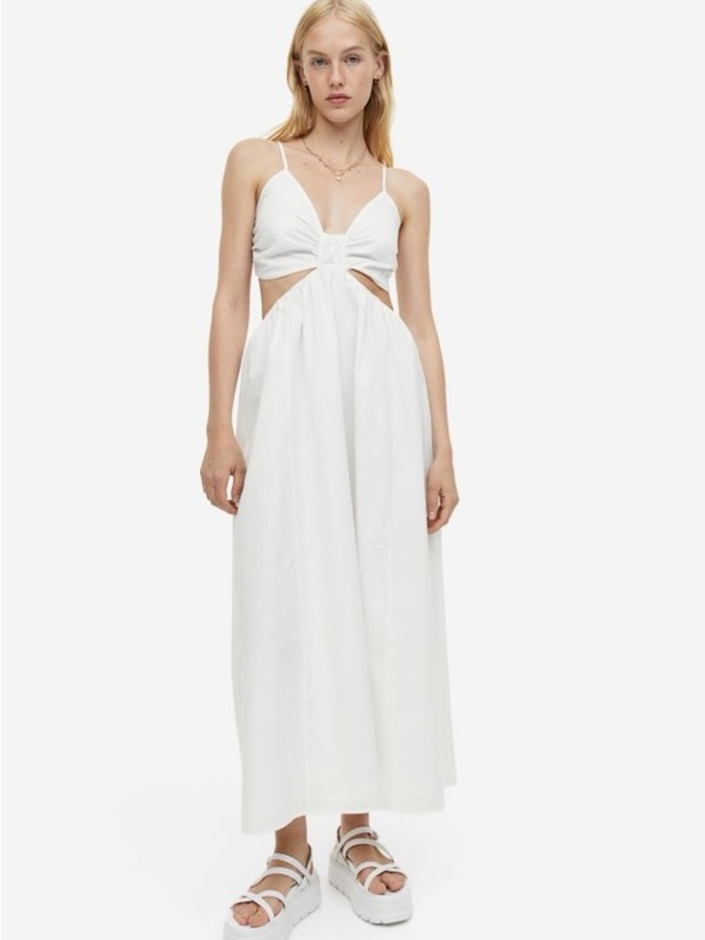 White cutout Dress